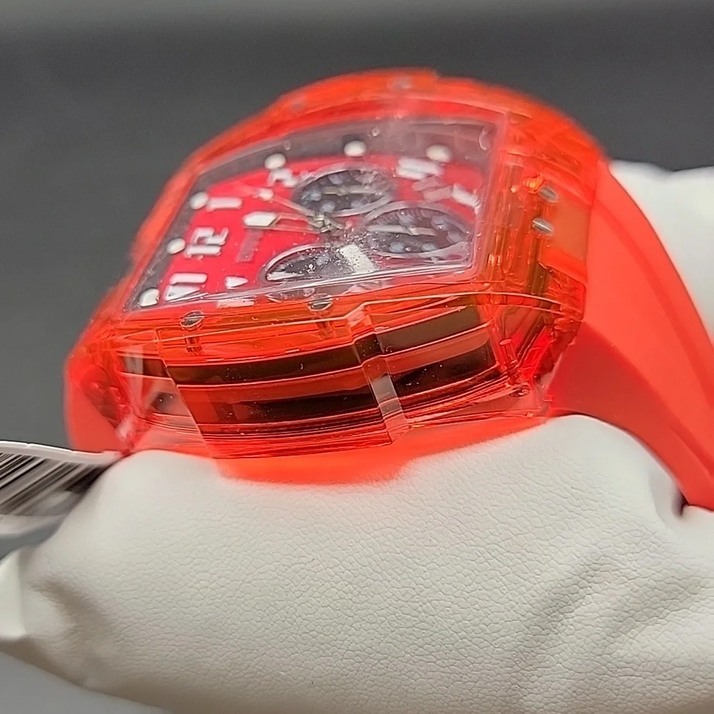 NEW 45483 Invicta S1 Rally Kinesia Anatomic Men's Watch - 47mm Transparent Red